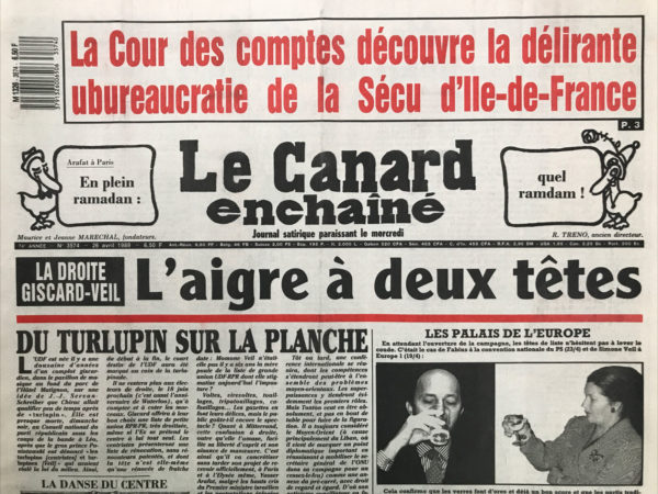 N° 3574 du Canard Enchaîné -  26 Avril 1989