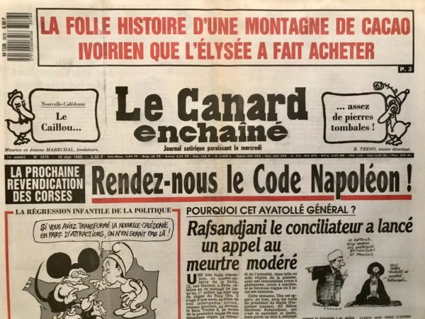 N° 3576 du Canard Enchaîné -  10 Mai 1989