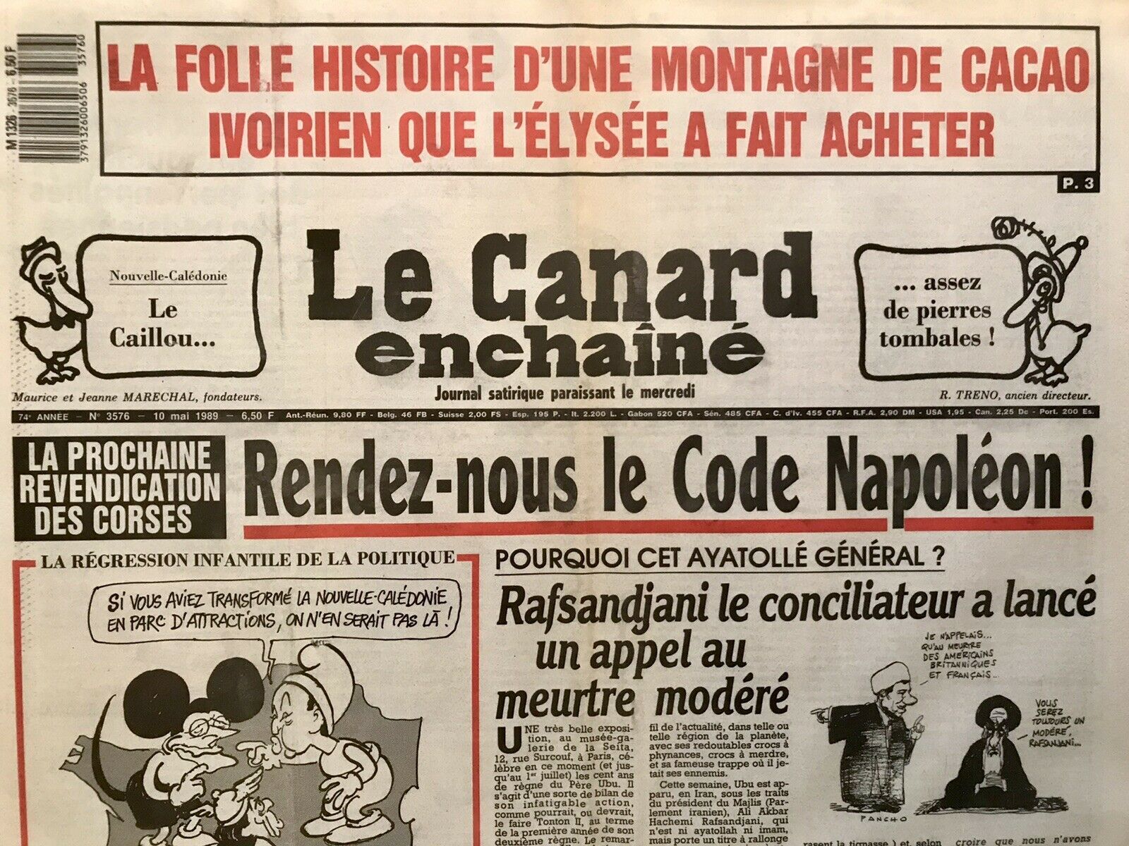 Couac ! | Acheter un Canard | Vente d'Anciens Journaux du Canard Enchaîné. Des Journaux Satiriques de Collection, Historiques & Authentiques de 1916 à 2004 ! | 3576