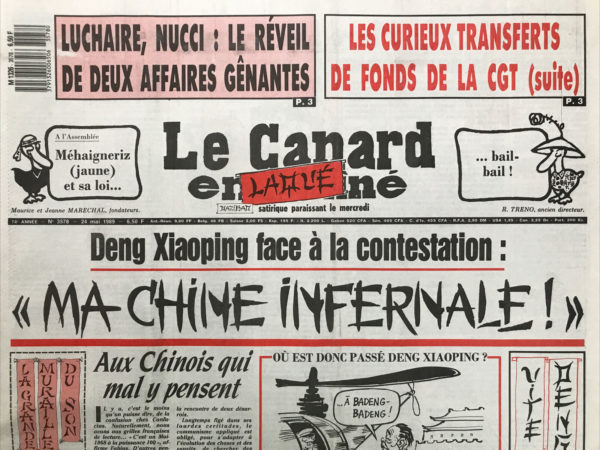 N° 3578 du Canard Enchaîné -  24 Mai 1989