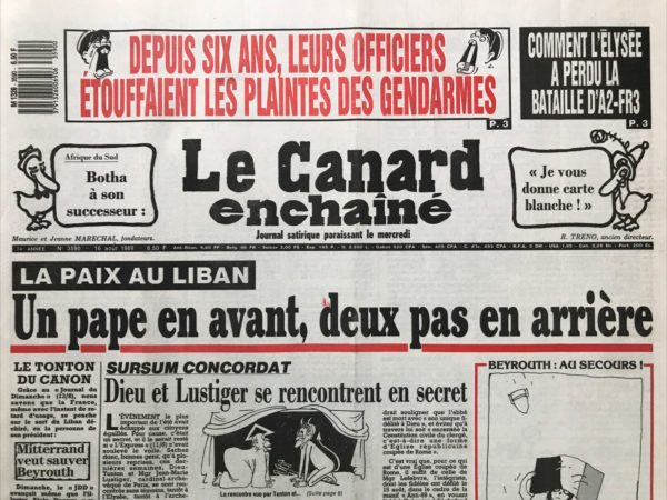 N° 3590 du Canard Enchaîné -  16 Août 1989
