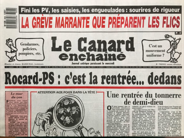 N° 3593 du Canard Enchaîné -  6 Septembre 1989
