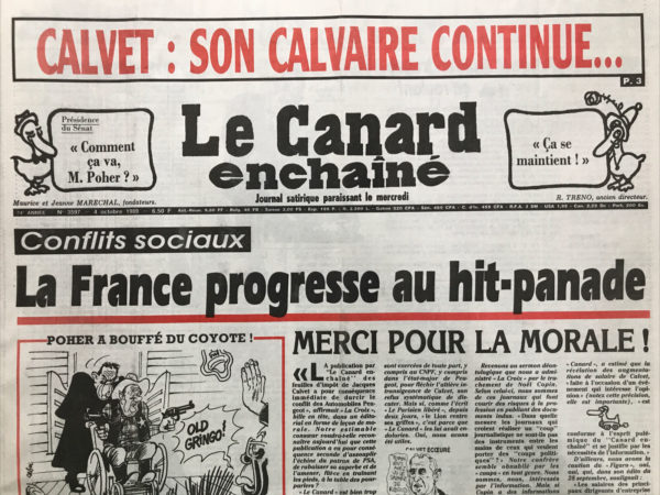 N° 3597 du Canard Enchaîné -  4 Octobre 1989