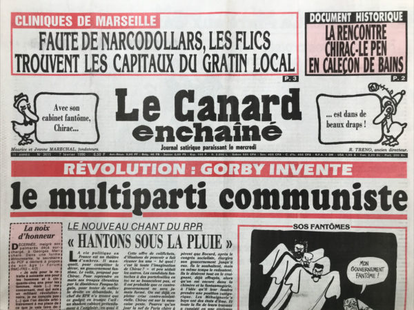 N° 3615 du Canard Enchaîné -  7 Février 1990