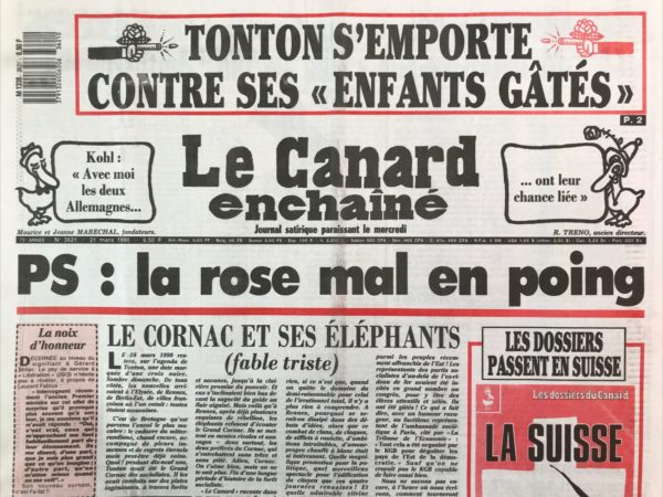 N° 3621 du Canard Enchaîné -  21 Mars 1990
