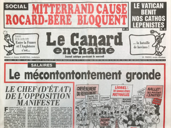 N° 3632 du Canard Enchaîné -  6 Juin 1990