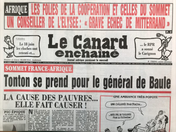 N° 3634 du Canard Enchaîné -  20 Juin 1990
