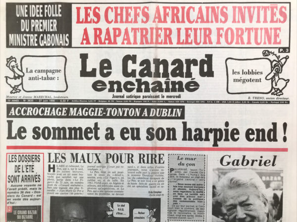 N° 3635 du Canard Enchaîné -  27 Juin 1990