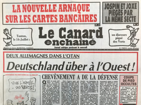 N° 3638 du Canard Enchaîné -  18 Juillet 1990
