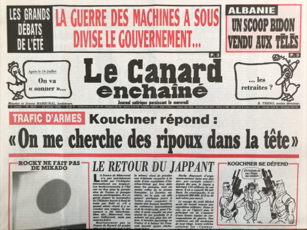 N° 3639 du Canard Enchaîné -  25 Juillet 1990