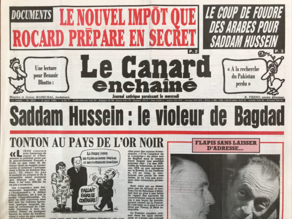 N° 3641 du Canard Enchaîné -  8 Août 1990