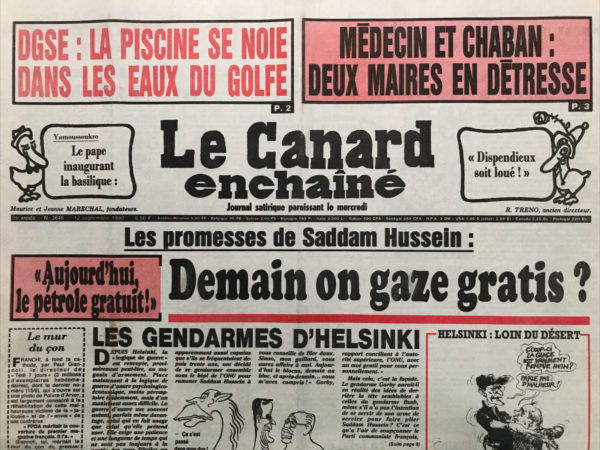 N° 3646 du Canard Enchaîné -  12 Septembre 1990