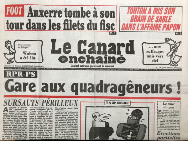 N° 3659 du Canard Enchaîné -  12 Décembre 1990