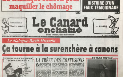N° 3660 du Canard Enchaîné –  19 Décembre 1990