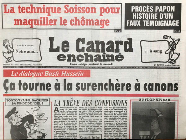 N° 3660 du Canard Enchaîné -  19 Décembre 1990