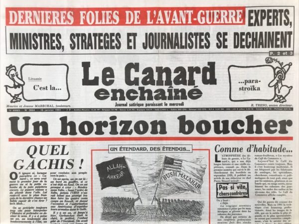 N° 3664 du Canard Enchaîné -  16 Janvier 1991
