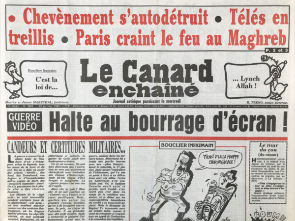 N° 3665 du Canard Enchaîné -  23 Janvier 1991