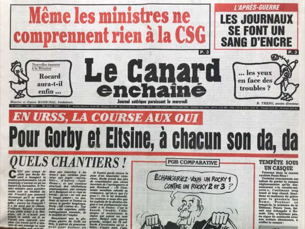 N° 3673 du Canard Enchaîné -  20 Mars 1991