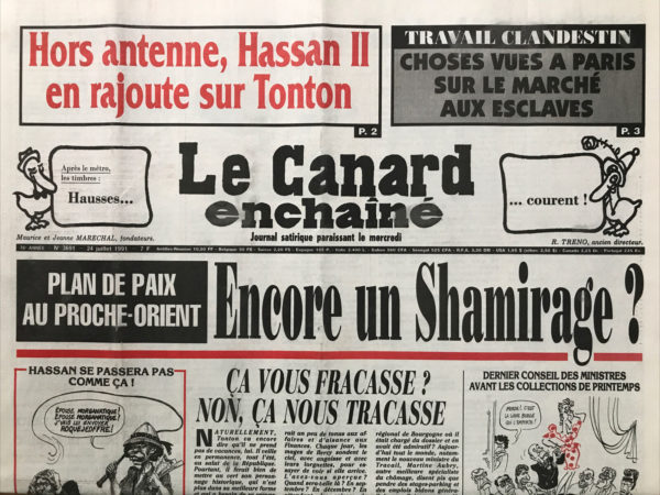 N° 3691 du Canard Enchaîné -  24 Juillet 1991