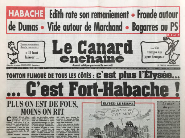 N° 3719 du Canard Enchaîné -  5 Février 1992