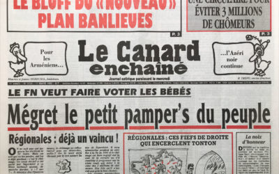 N° 3724 du Canard Enchaîné –  11 Mars 1992
