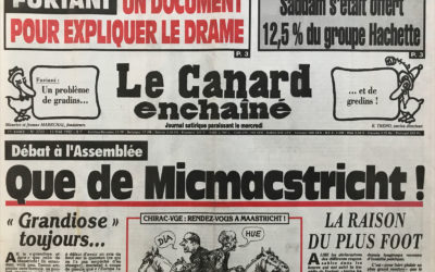 N° 3733 du Canard Enchaîné –  13 Mai 1992