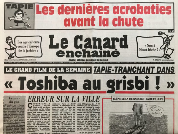 N° 3735 du Canard Enchaîné -  27 Mai 1992