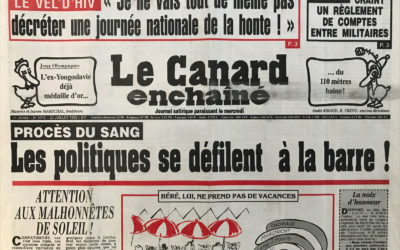 N° 3743 du Canard Enchaîné –  22 Juillet 1992