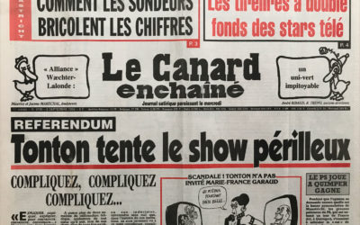 N° 3749 du Canard Enchaîné –  2 Septembre 1992