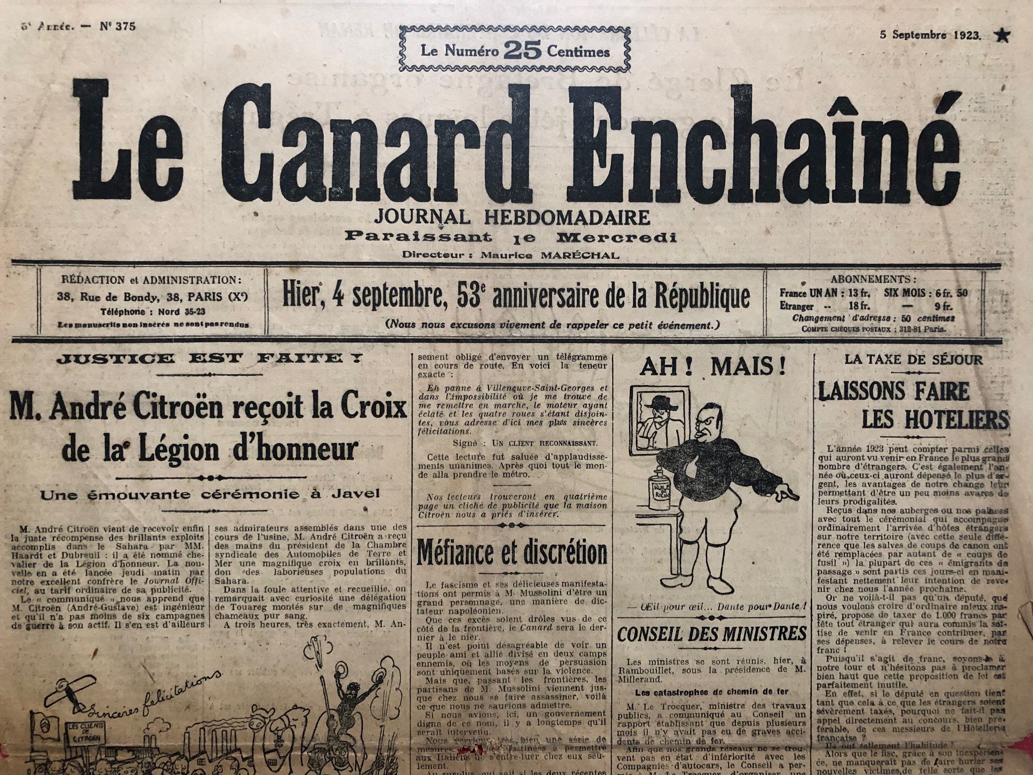 Couac ! | Acheter un Canard | Vente d'Anciens Journaux du Canard Enchaîné. Des Journaux Satiriques de Collection, Historiques & Authentiques de 1916 à 2004 ! | 375