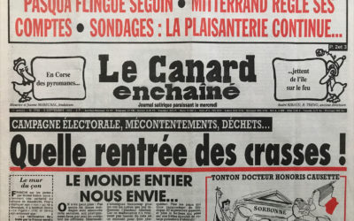 N° 3750 du Canard Enchaîné –  9 Septembre 1992