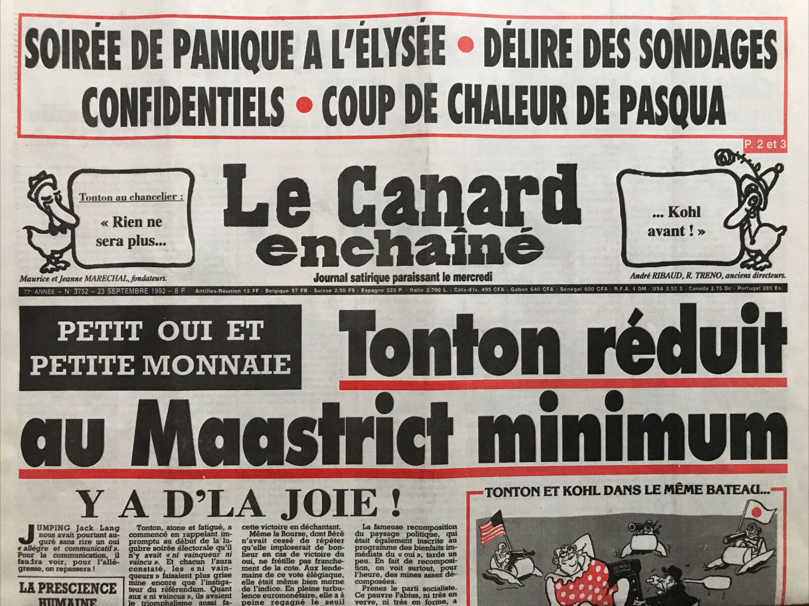 Couac ! | Acheter un Canard | Vente d'Anciens Journaux du Canard Enchaîné. Des Journaux Satiriques de Collection, Historiques & Authentiques de 1916 à 2004 ! | 3752