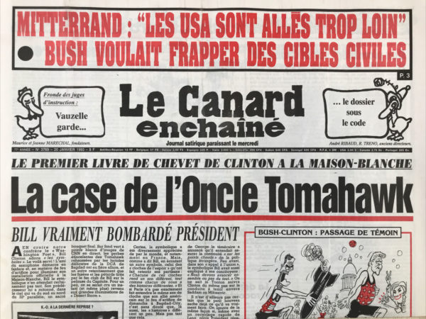 N° 3769 du Canard Enchaîné -  20 Janvier 1993