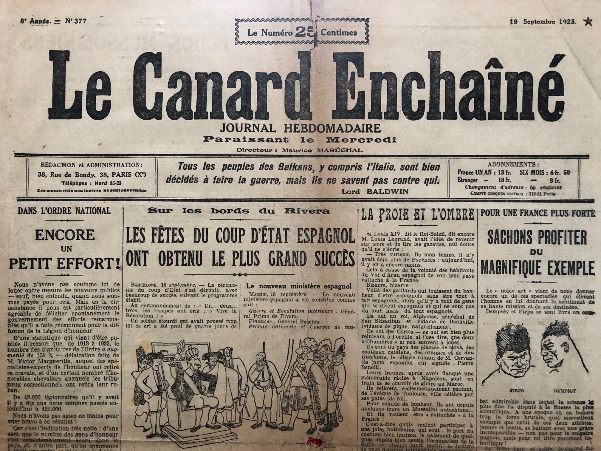 Couac ! | Acheter un Canard | Vente d'Anciens Journaux du Canard Enchaîné. Des Journaux Satiriques de Collection, Historiques & Authentiques de 1916 à 2004 ! | 377