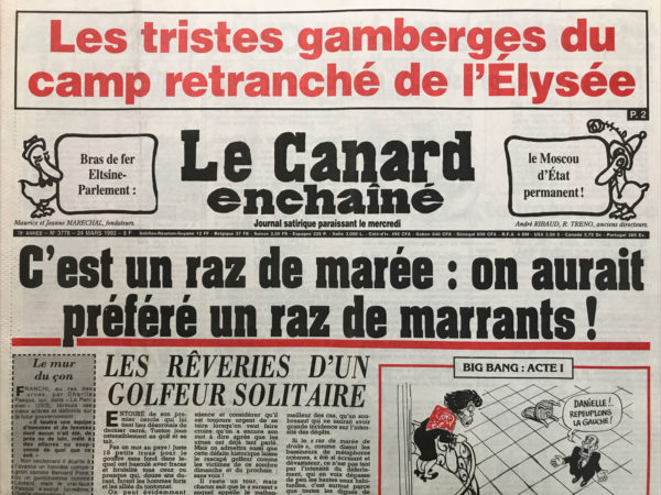 N° 3778 du Canard Enchaîné -  24 Mars 1993