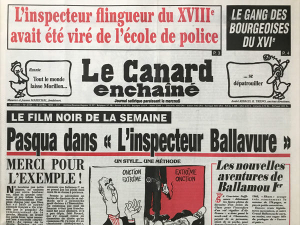 N° 3781 du Canard Enchaîné -  14 Avril 1993