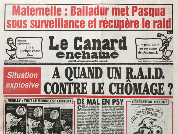 N° 3786 du Canard Enchaîné -  19 Mai 1993
