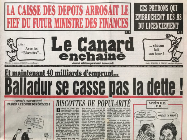 N° 3787 du Canard Enchaîné -  26 Mai 1993