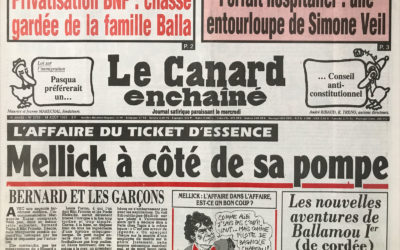N° 3799 du Canard Enchaîné –  18 Août 1993