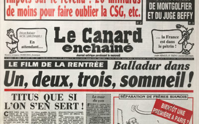 N° 3800 du Canard Enchaîné –  25 Août 1993