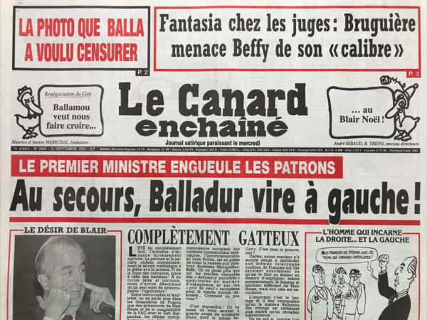 N° 3804 du Canard Enchaîné -  22 Septembre 1993