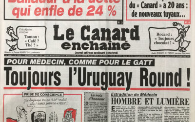 N° 3814 du Canard Enchaîné –  1 Décembre 1993
