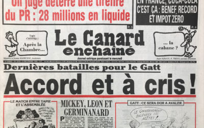 N° 3815 du Canard Enchaîné –  8 Décembre 1993