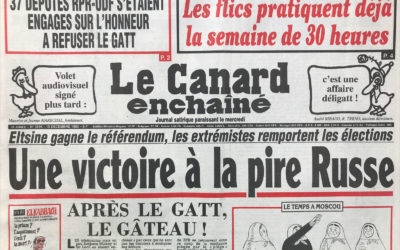 N° 3816 du Canard Enchaîné –  15 Décembre 1993