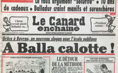 N° 3817 du Canard Enchaîné –  22 Décembre 1993