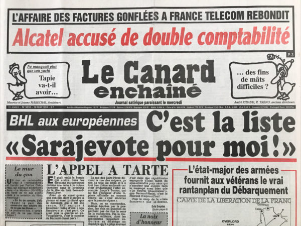 N° 3838 du Canard Enchaîné -  18 Mai 1994
