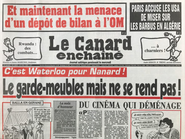 N° 3839 du Canard Enchaîné -  25 Mai 1994