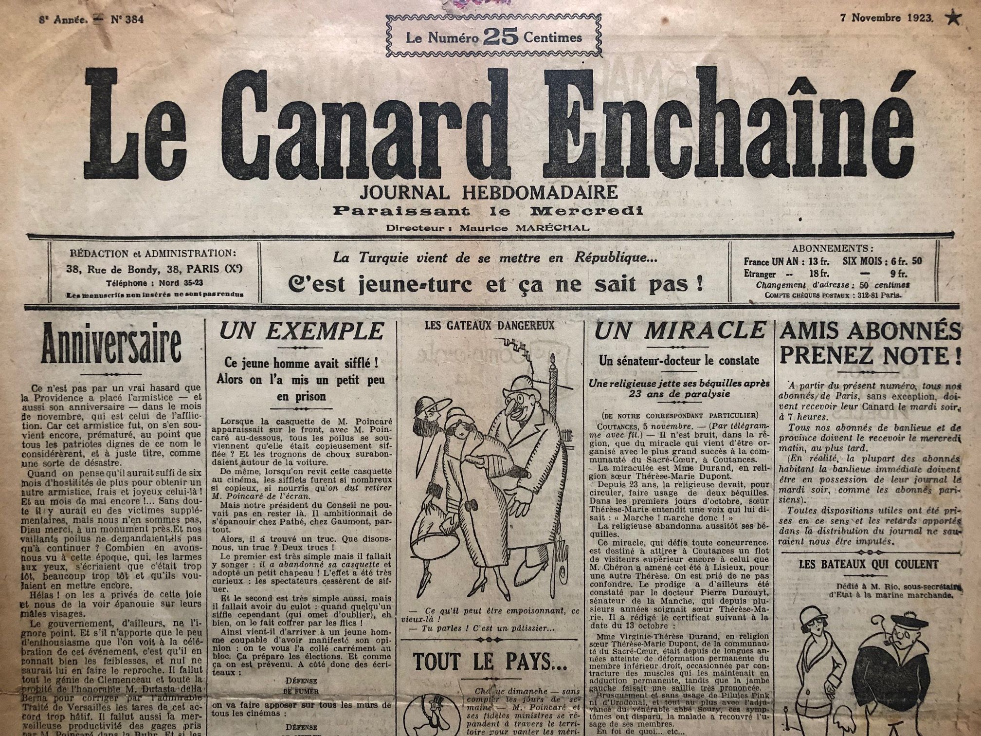 Couac ! | Acheter un Canard | Vente d'Anciens Journaux du Canard Enchaîné. Des Journaux Satiriques de Collection, Historiques & Authentiques de 1916 à 2004 ! | 384