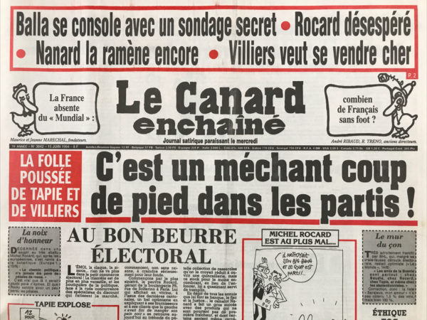 N° 3842 du Canard Enchaîné -  15 Juin 1994