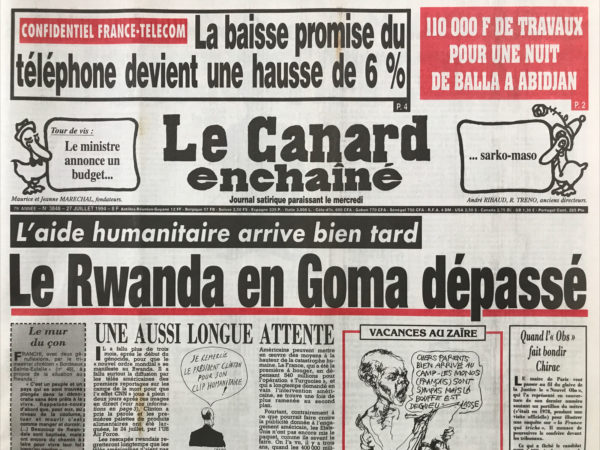 N° 3848 du Canard Enchaîné -  27 Juillet 1994